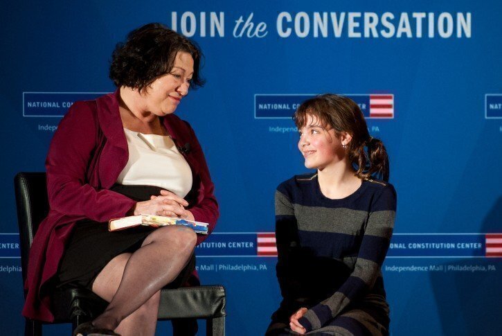 11-year-old Maddie was called up to the stage to share a special moment with Justice Sonia Sotomayor at the National Constitution Center.