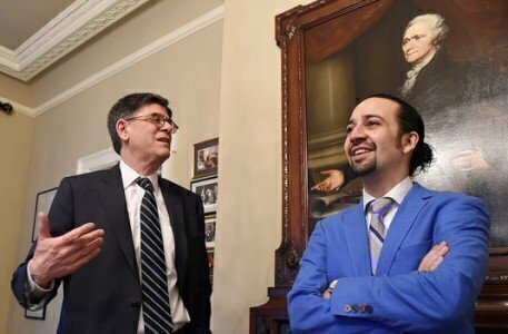 Jack Lew and Lin-Manuel Miranda