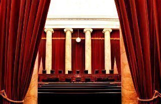 Inside empty Supreme Court room