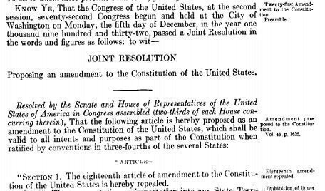 What does it take to repeal a constitutional amendment?