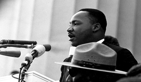 martin luther king give his speech