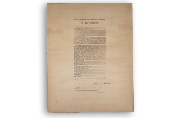 Emancipation Proclamation, 1864