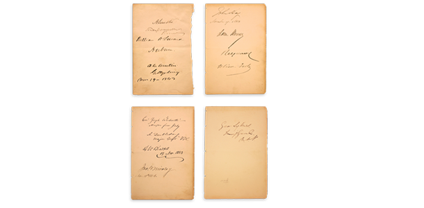 Abraham Lincoln Signature from Gettysburg, 1863