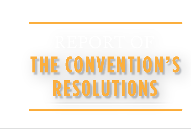 Report of the Convention’s Resolutions