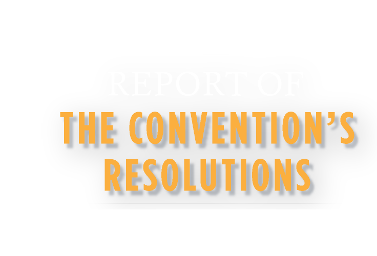 Report of the Convention’s Resolutions