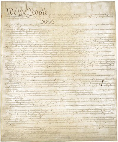Primary and Secondary Sources - The Constitution of the United States:  Original Image