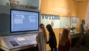 image of museum exhibition about the 14th amendment