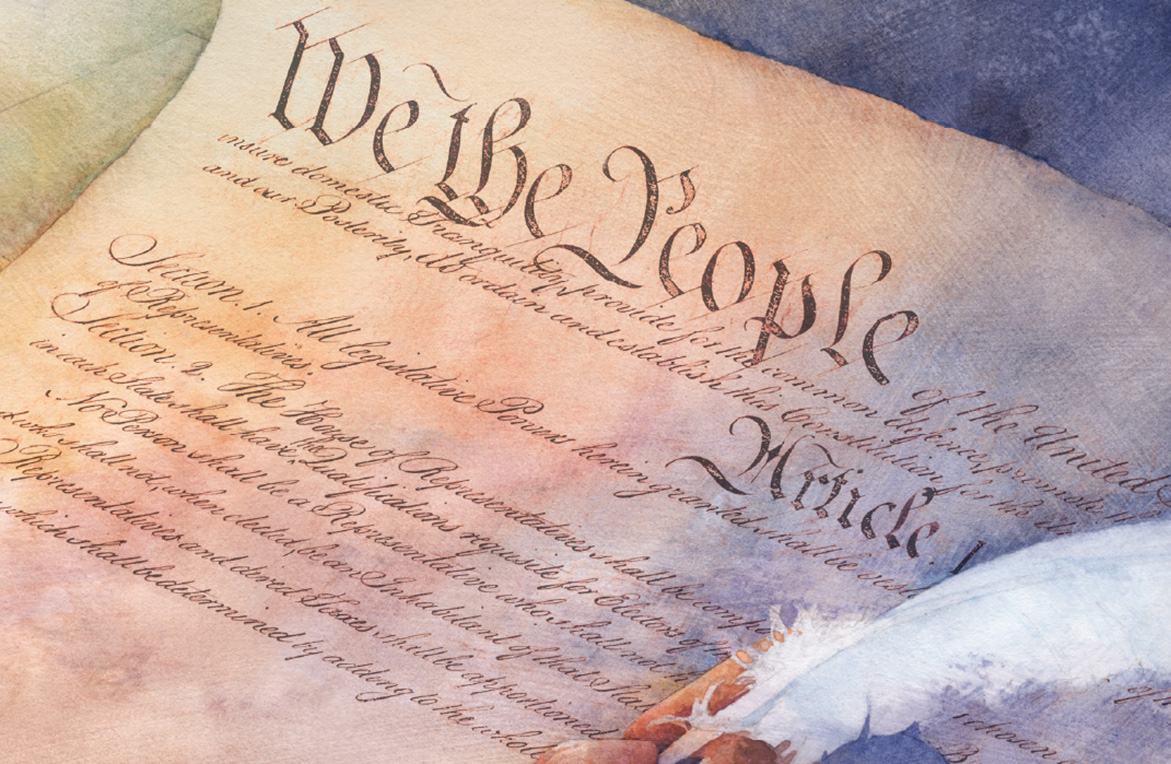 illustration of Declaration of Independence