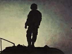 Big Country: painting by Heather C. Englehart, Iraq, 2004