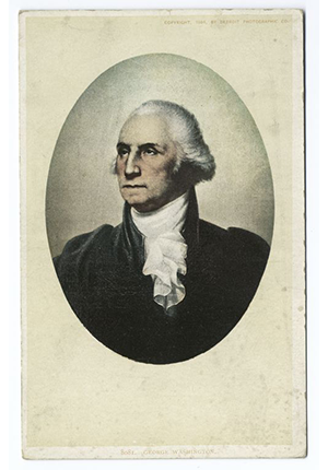 Offset photomechanical print of George Washington, portrait, artist unknown, created between 1898-1931.