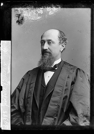 David Josiah Brewer, half-length seated portrait by C.M. Bell, photographer.