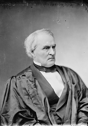 Justice William Strong, head-and-shoulders portrait, photographer unknown.