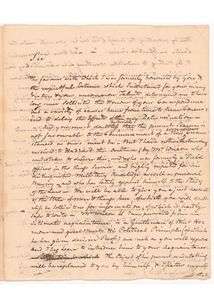 1775 manuscript handwritten in English by Edward Bancroft.