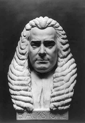 Sculpture by Marius A. Azzi of Sir William Blackstone, bust.