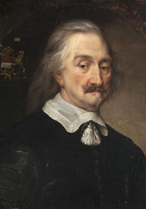 Painting of Thomas Hobbes, 1588 - 1679 by unknown artist.