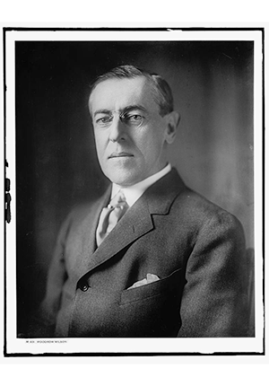 Woodrow Wilson, head-and-shoulders portrait, by Harris and Ewing, photography, 1900.
